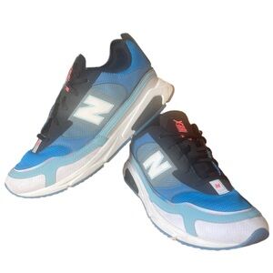 New Balance X-RACER Men's Blue and White Mens size 10.5 Runners EUC 1X